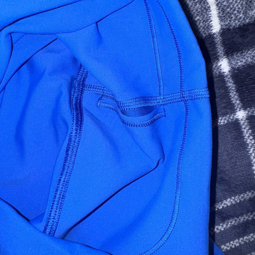 Lululemon Athletica Blue Leggings with Wide Waistband - Picture 4 of 4